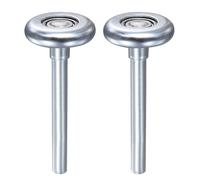 sourcing map 2uds Garaje Puerta Rodillos, Rodillo de 2" para 2" Garaje Pista, 3,7" Vástago, 10 Bolas Rodamientos Sellados, para Puertas Comerciales y Residencial Garaje, Plata