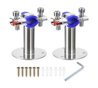 sourcing map 2uds Inoxidable Acero Tubería Soportes Pared Montaje Techo Montaje Tubería Soporte Ajustable Abrazadera Tubo Correas con Tornillos para Diámetro 15-19mm Tubería Tubo