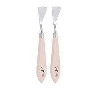 sourcing map 2uds #J-1 Paleta Cuchillo 21mm Cuchillo Ancho Sólido Madera Mango Inoxidable Acero Pintura Mezcla Raspador Palé Cuchillo Espátula para Óleo Acrílica Pintura