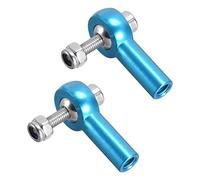 sourcing map 2uds M4/4mm 26mm Articulación Varilla Extremo Unión Azul | Varilla Extremo Bola Cabeza Articulación Adaptador, para RC Tractor Barco