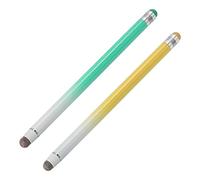 sourcing map 2uds Óptica Punta Lápices para Táctil Pantallas Capacitiva Óptica Punta Universal Tableta Lápiz Sensibilidad Precisión, Gradiente Amarillo Verde