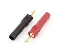 sourcing map 2uds Oro Chapado 2mm Macho a 4mm Hembra Banana Enchufe Sondas Adaptadores