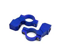 sourcing map 2uds para 22mm Manillar Moto Aleación Azul Abrazadera Soporte para Espejos Retrovisores M10 Rosca