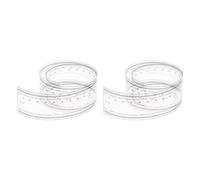 sourcing map 2uds Película Flexible Regla 50cm 0,1mm Escala con R Ángulo y Ancho Líneas PET Plástico Plegable Calibración Suave Regla Medición Herramienta para Fábrica, Transparente