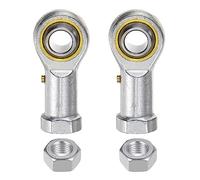 sourcing map 2uds PHS12 M12 Hembra Varilla Extremo Rodamiento M12x1.75 Derecha Mano Rosca, Autolubricante Junta Varilla Extremos, Incluye Contra-tuerca