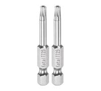 sourcing map 2uds T25 Estrella 7 Puntos Puntas de Destornillador 1/4" Hexagonal Vástago 2" Longitud Magnético Seguridad Torx Tornillo Destornillador Eléctrica Herramienta
