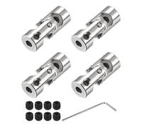 sourcing map 3,17mm a 4mm Interior Diámetro Giratorio Universal Junta Eje Acoplamiento L23 X D9 con Tornillos y Llave para RC Modelo Paquete de 4