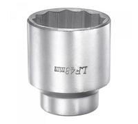 sourcing map 3/4 Pulgadas Cuadrado Unidad 12 Puntas 48mm Estándar Impacto Zócalo Aleación Acero