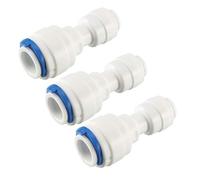 sourcing map 3/8" A 1/4" Tubo Una Pulsación Láctea En 3Pcs Adaptador Rápido Dispensador De Agua