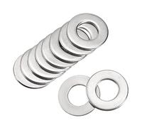 sourcing map 3/8 "x 20,5 mm/0,81" OD 316 Arandela plana de acero inoxidable para tornillo de 50 piezas