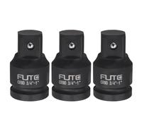sourcing map 3 adaptadores de enchufe de impacto de 0.75 pulgadas hembra a macho de 1 pulgada cuadrada 4140 CR-MO convertidor reductor de llave de vaso de acero para destornillador de impacto, llave