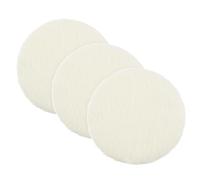 sourcing map 3 alfombras en miniatura para casa de muñecas, 1:12, esponjosas, accesorios para casa de muñecas, decoración de muebles de casa de muñecas, color beige redondo