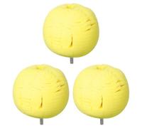 sourcing map 3 almohadillas de pulido de bolas de 4 pulgadas de esponja de corte pesado para ruedas de coche, herramienta pulidora de detalles con vástago de 1/4 pulgadas de diámetro para automóvil