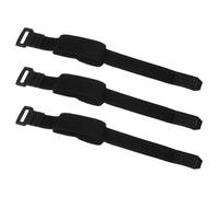 sourcing map 3 amortiguadores de cuerdas de guitarra, 19.8 cm, ajustable, cinta de silenciador de bajo, correa amortiguadora para instrumentos musicales, accesorios de bajo eléctrico, color negro