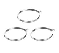 sourcing map 3 bandas de sujeción para valla de eslabones de cadena, bandas de tensión de acero galvanizado con pernos y tuercas para postes de eslabones de cadena de 8-5/8 pulgadas, tubería, puerta