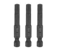 sourcing map 3 brocas de cabeza hexagonal de impacto magnético de 5 mm, vástago hexagonal de 1/4 pulgadas, acero S2 de 2 pulgadas de largo para taladros eléctricos, destornilladores de impacto, color