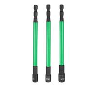 sourcing map 3 brocas de destornillador de tuerca de 1/4+9/32+5/16 pulgadas, vástago hexagonal de 1/4 pulgadas (150 mm), enchufes magnéticos extra largos de 6 puntos, ajuste de pernos de acero CR-V de