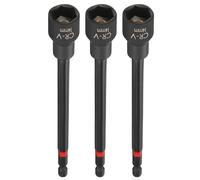 sourcing map 3 brocas de destornillador de tuerca de 14 mm, vástago hexagonal de 150 mm de largo, magnético de 6 puntos, ajuste de pernos de acero CR-V fosfatado de cambio rápido para taladros