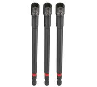 sourcing map 3 brocas de destornillador de tuerca de 9/32 pulgadas, vástago hexagonal de 6 pulgadas de largo, magnéticos, 6 puntos, ajuste de pernos de acero CR-V fosfatado de cambio rápido para
