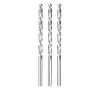 sourcing map 3 brocas helicoidales de 6 mm de diámetro, 140 mm, extra largas de acero de alta velocidad, brocas Jobber para madera, plástico, aluminio, hoja de metal fina