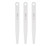 sourcing map 3 calibradores métricos de grosor de 0,12 mm, calibre ovalado de una sola hoja, herramienta de medición de huecos de acero inoxidable 3CR-13, herramienta de medición para válvula de