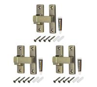 sourcing map 3 cierres de puerta de posicionamiento de 90/180 grados, tapa de aleación de zinc con asa, perno de bloqueo resistente para armario de granero, valla de madera, garaje, jardín, valla