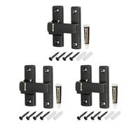 sourcing map 3 cierres de puerta de posicionamiento de 90/180 grados, tapa de aleación de zinc con asa, perno de bloqueo resistente para armario de granero, valla de madera, garaje, jardín, valla