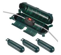 sourcing map 3 fundas de cable de extensión para exterior, IP44, resistente al agua, caja de conexión eléctrica, protector de enchufe para toma de corriente, enchufe, luz navideña de Navidad, color