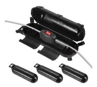 sourcing map 3 fundas de cable de extensión para exterior, IP44, resistente al agua, caja de conexión eléctrica, protector de enchufe para toma de corriente, enchufe, luz de Navidad, color negro