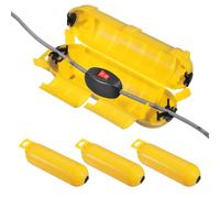 sourcing map 3 fundas de cable de extensión para exterior, IP44, resistente al agua, caja de conexión eléctrica, protector de enchufe para toma de corriente, enchufe, luz navideña de Navidad, color