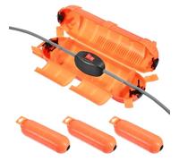 sourcing map 3 fundas de cable de extensión para exterior, IP44, resistente al agua, caja de conexión eléctrica, protector de enchufe para toma de corriente, enchufe, luz navideña de Navidad, color