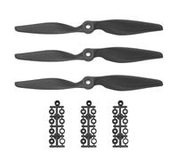 sourcing map 3 hélices RC de 9 x 6 pulgadas, 2 cuchillas de paletas con arandela para aviones controlados, drones ligeros, color negro