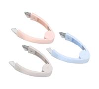 sourcing map 3 herramientas para quitar tallos de fresa, pelador de ojos de piña con mango antideslizante para frutas, verduras, tomate y papa, azul, rosa y gris