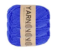 sourcing map 3 hilos de ganchillo, 1,8 mm, 5 capas, hilo acrílico azul, 75 g, hilos de peso deportivo, hilos suaves y esponjosos para tejer, manualidades, mantas, regalo, 164 yardas en total
