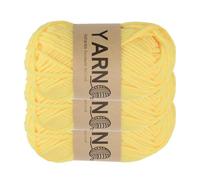 sourcing map 3 hilos de ganchillo, 1,8 mm, hilo acrílico amarillo de 5 capas, 75 g, hilos de peso deportivo, hilos suaves y esponjosos para tejer, manualidades, mantas, regalo, 164 yardas en total