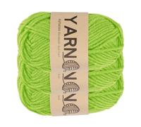 sourcing map 3 hilos de ganchillo, hilo acrílico verde de 5 capas de 1.8 mm, 75 g, hilo de peso deportivo, hilos suaves y esponjosos para tejer, manualidades, mantas, regalo, 164 yardas en total