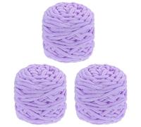 sourcing map 3 hilos para manta, 49 yardas, terciopelo esponjoso, felpilla gruesa y voluminosa, hilos gruesos para manta de terciopelo suave, chal, bufanda, ganchillo, manualidades, color morado claro