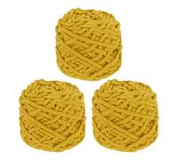 sourcing map 3 hilos para manta, 49 yardas, terciopelo esponjoso, felpilla gruesa y voluminosa, hilos gruesos para manta de terciopelo suave, chal, bufanda, ganchillo, manualidades, color amarillo