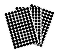 sourcing map 3 Hoja/288Pcs Pegatinas Tapa Tornillos, 15mm Diámetro PVC Tapas Autoadhesivas Cubierta Orificios de Tornillos para Muebles Madera Gabinete Estantería Armario, Negro
