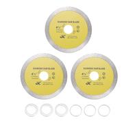 sourcing map 3 hojas de sierra de diamante de 11,4 cm de diámetro y 7/20.3 cm de eje circular con anillo adaptador de eje de 2,5 mm de grosor para azulejos de mampostería, mármol, cerámica, hormigón