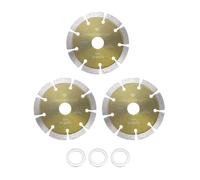 sourcing map 3 hojas de sierra de diamante de 4.5 pulgadas de diámetro 7/8 pulgadas de eje circular con anillo reductor adaptador de eje de 7/8 a 5/8 pulgadas para azulejos de mampostería, mármol