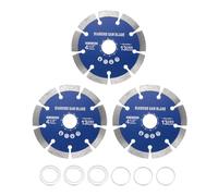 sourcing map 3 hojas de sierra de diamante de 4.5 pulgadas de diámetro 7/8 pulgadas de eje circular con anillo reductor adaptador de eje de 7/8 a 5/8 pulgadas para azulejos de mampostería, mármol