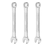 sourcing map 3 llaves combinadas de 7 mm, caja métrica de 12 puntos y extremo abierto, acero chapado en zinc, herramienta de llave de doble extremo para reparación de tuberías, muebles, maquinaria