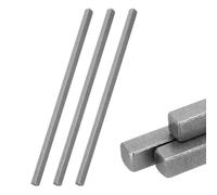 sourcing map 3 llaves cuadradas de acero de 5/16 x 5/16 x 11.8 pulgadas, barra de acero cuadrada estirada en frío 45#, barras de metal de precisión para llaveros, soporte estructural mecánico
