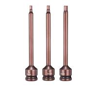 sourcing map 3 llaves de vaso hexagonales de impacto de 1/2 pulgada 5H+6H+8H (5+6+8 mm), puntas hexagonales de 6 pulgadas de longitud, llave de impacto métrica S2, herramienta de adaptador de enchufe
