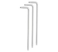 sourcing map 3 llaves Torx de seguridad T10 a prueba de manipulaciones, llave hexagonal Torx de 3.15 pulgadas de largo brazo en forma de L con agujero, llave de 6 puntos, herramienta manual de acero