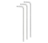 sourcing map 3 llaves Torx de seguridad T15 a prueba de manipulaciones, llave hexagonal Torx de 3.7 pulgadas de largo brazo en forma de L con agujero, llave de 6 puntos, herramienta manual de acero al