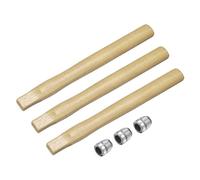 sourcing map 3 mangos de madera para martillo, 35 cm, mango de repuesto de madera con cuñas redondas para 2 libras de cabeza octogonal redonda para carpintería, construcción de carpintería