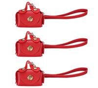 sourcing map 3 monederos pequeños, 2 x 2.4 pulgadas, bonita bolsa de piel sintética para auriculares, monedero, llavero, bolsa de maquillaje para auriculares, llaves, monedas, lazos para el pelo