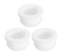 sourcing map 3 ojales de goma de 22 mm, agujero de identificación de 17,5 mm, junta de goma de silicona negra para cableado, automoción, color blanco